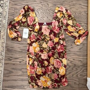 Floral Puff Sleeve Dress